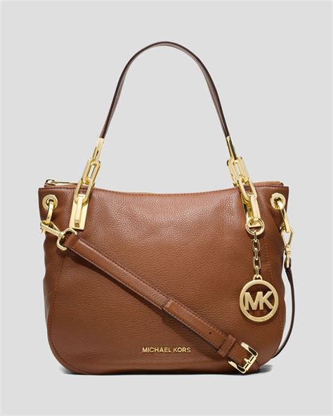 michael michael kors brooke medium suede shoulder bag|Michael Kors flat shoulder handbags.